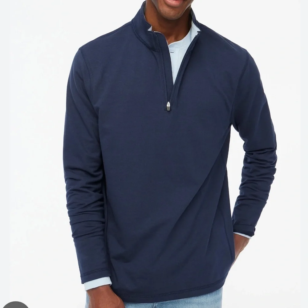 J crew Performance half-zip navy